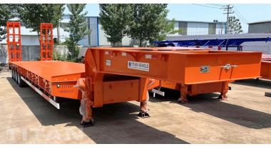 4 Axle 100 Ton Drop Deck Trailer has been sent to Angola