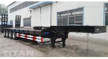 4 Axle 100 Ton Low Bed Truck Trailer will be sent to Liberia
