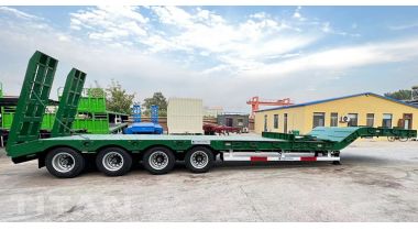100 Ton 4 Axle Step Deck Trailer with Ramps will be shipped to Tanzania