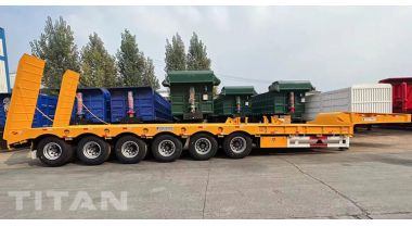 100 Tons 6 Axle Low Bed Semi Trailer will be sent to Kenya Mombasa