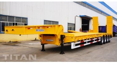 4 Axle 120 Ton Low Bed Truck Trailer will be sent to Ghana