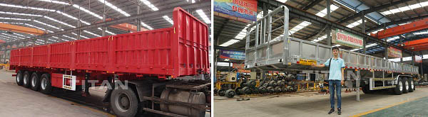 Different types of side wall semi trailer