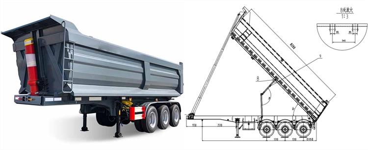 Tipper Semi Trailer for Sale - Different Types of 60 Ton Tipper Semi Trailer