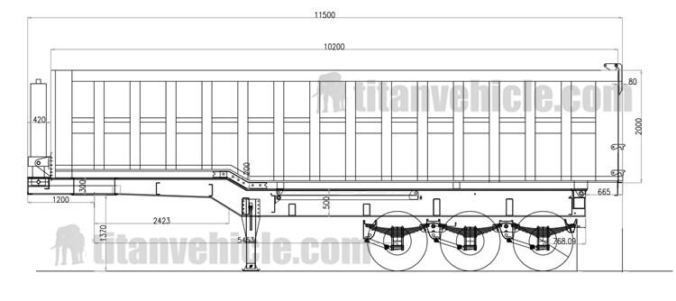 80 Ton Dump Tipper Trailer for Sale In Mozambique