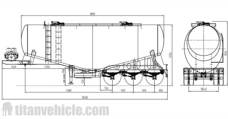 35cbm 3 Axle Bulk Cement Trailer will be sent to Nigeria