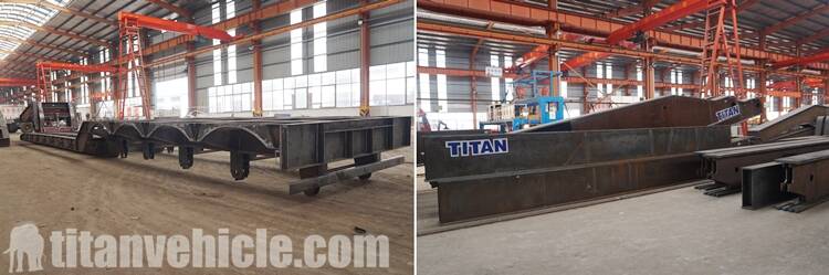 4 Axle 100T Removable Gooseneck Trailer with Dolly for Sale in Chile