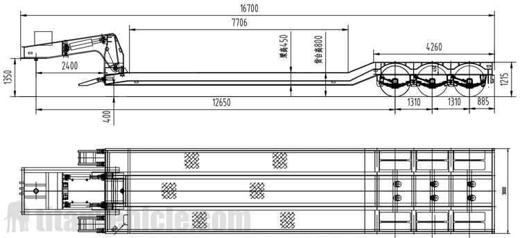 80 Ton Detachable Gooseneck Trailer will sent to Jamaica Kingston