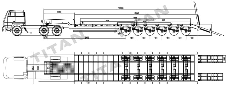 100 Tons 6 Axle Low Bed Semi Trailer will be sent to Kenya Mombasa