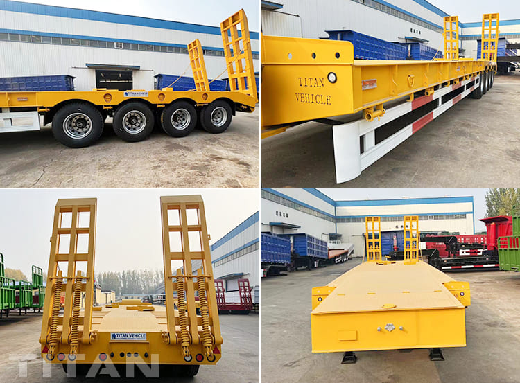 80 Ton 4 Axle Low Bed Trailer for Sale in United Arab Emirates