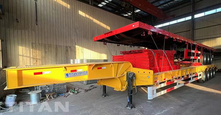 3 Axle Low Loader Semi Trailer and Tri Axle Side Wall Semi Trailer for Sale in Mozambique Beira