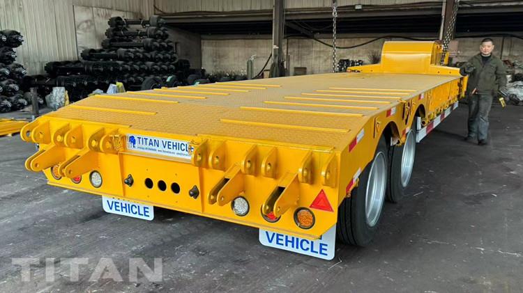 45 Ton 2 Axle Low Bed Truck Trailer for Sale in Madagascar