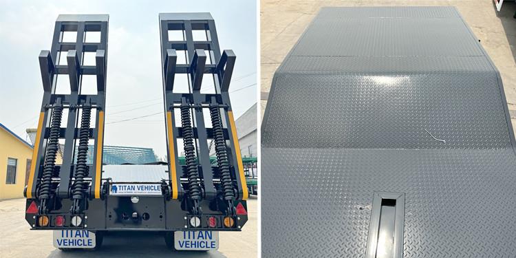 4 Axle 100 Tons Semi Low Loader Truck Trailer for Sale in Angola