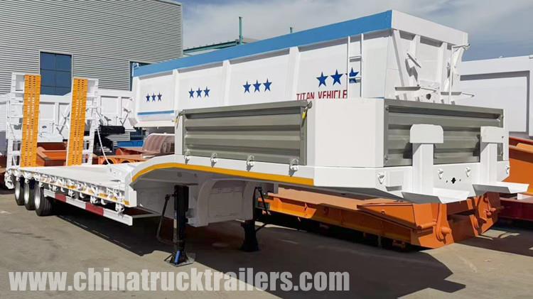 Lightweight 3 Axle 50 Ton Lowbed Trailer for Sale in Tanzania