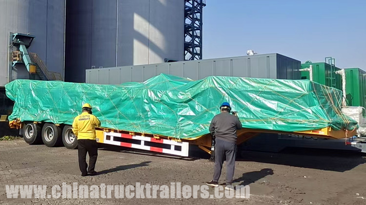 60 Ton 3 Axle Low Bed Trailer for Sale in Tanzania