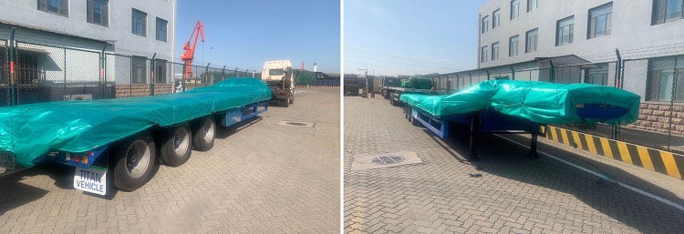 shipment of low bed trailer