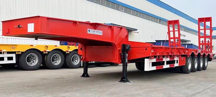 4 axle lowbed trailer truck for sale