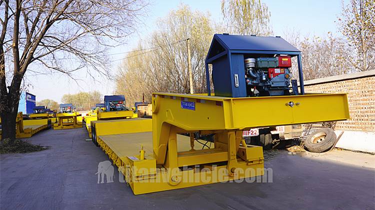 3 axle 60 ton RGN lowboy trailer