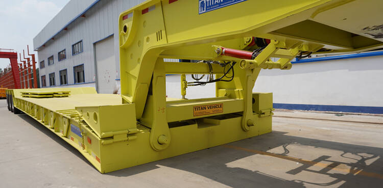 130 Tons 3 Lines 6 Axles Gooseneck Lowboy Trailer