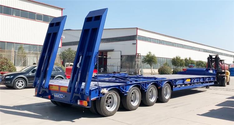 Low Bed Trailer | 4 Axle 100T Low Loader Trailer for Sale