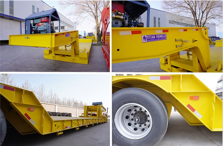 60ton Detachable Gooseneck Lowboy Trailer for Sale in Tanzania