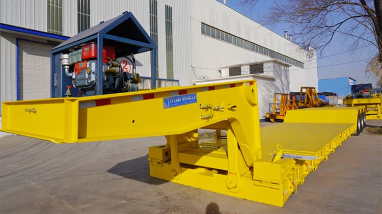 60ton Detachable Gooseneck Lowboy Trailer for Sale in Tanzania