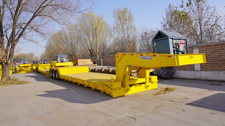 60ton Detachable Gooseneck Lowboy Trailer for Sale in Tanzania