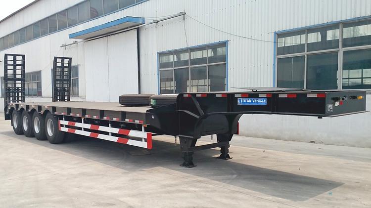 4 Axle 100 Ton Lowbed Truck Trailer for Sale Price