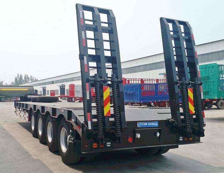 4 Axle 100 Ton Lowbed Truck Trailer for Sale Price