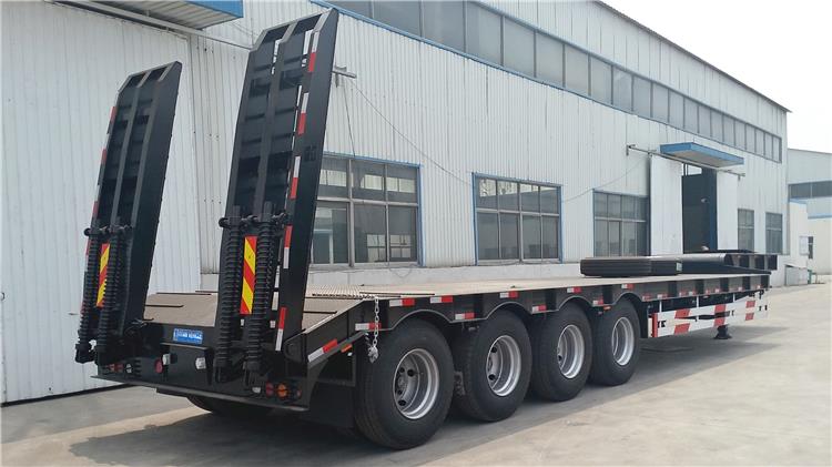 4 Axle 100 Ton Lowbed Truck Trailer for Sale Price