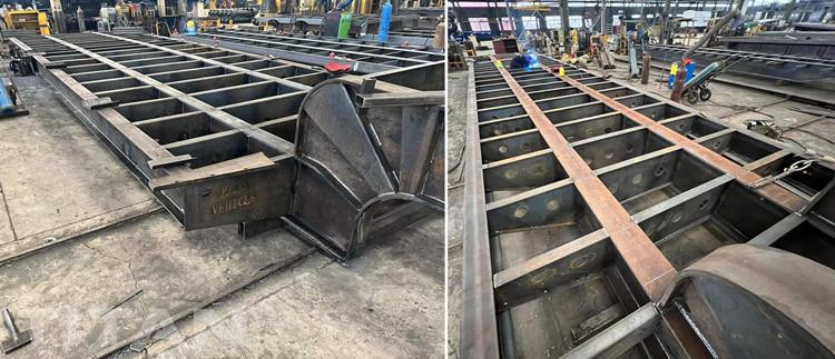 4 Axle 100 Ton Lowbed Truck Trailer for Sale Price