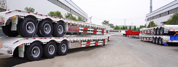 60 Tons Low Bed Semi Trailer Price , Dimensions