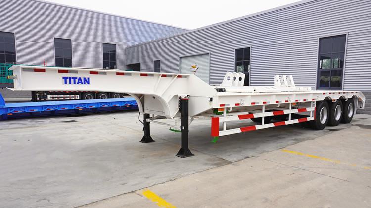 60 Tons Low Bed Semi Trailer Price , Dimensions