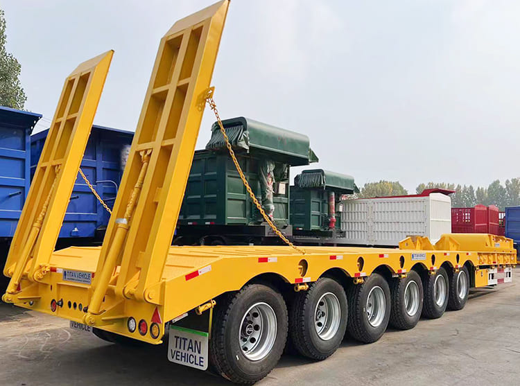 6 Axle 60 Ton Low Bed Trailer Price - China Lowbed Truck Trailer
