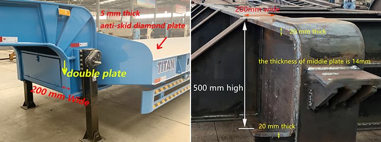 3 axle lowbed trailer