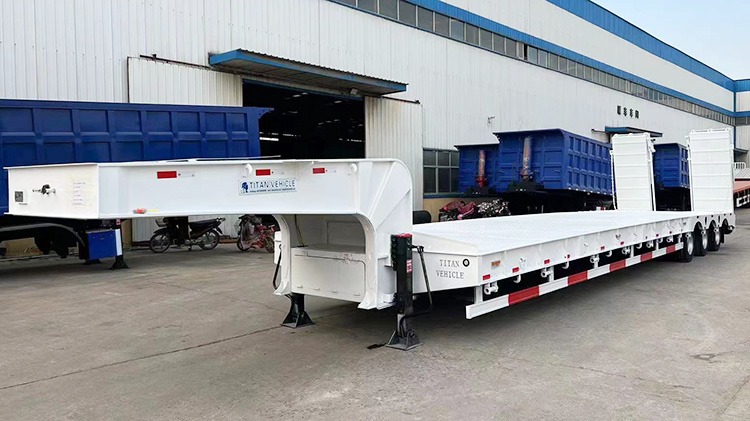 Hydraulic Lowbed Trailer with Folding Ladders | 3 Axle Lowbed for Sale in Nigeria