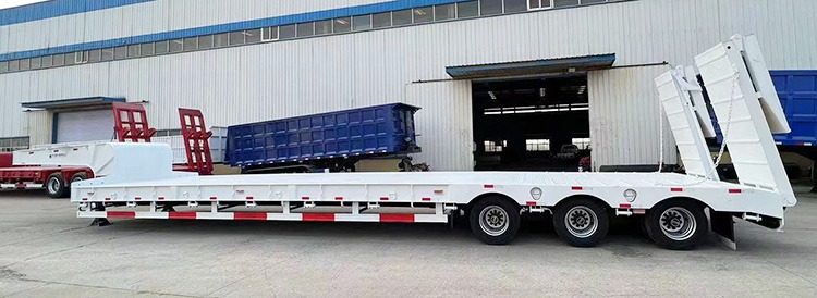 Hydraulic Lowbed Trailer with Folding Ladders | 3 Axle Lowbed for Sale in Nigeria