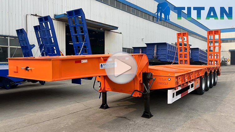 4 Axle Low bed Trailer | 40 Feet Semi Low Bed Trailer for Sale in Tanzania