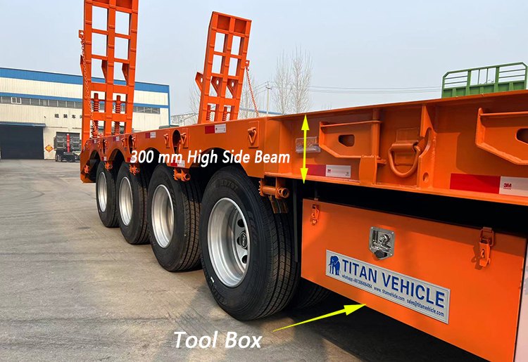 4 Axle Low bed Trailer | 40 Feet Semi Low Bed Trailer for Sale in Tanzania