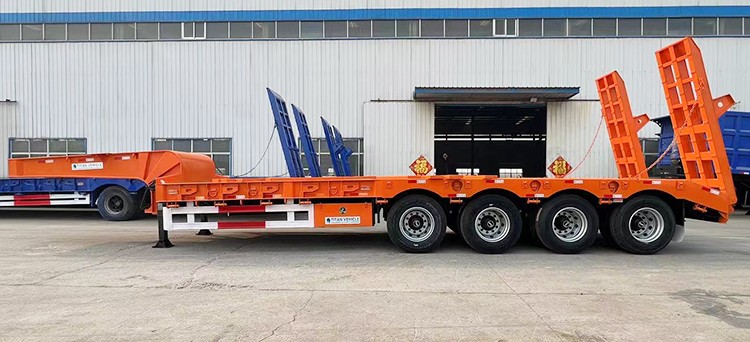 4 Axle Low bed Trailer | 40 Feet Semi Low Bed Trailer for Sale in Tanzania