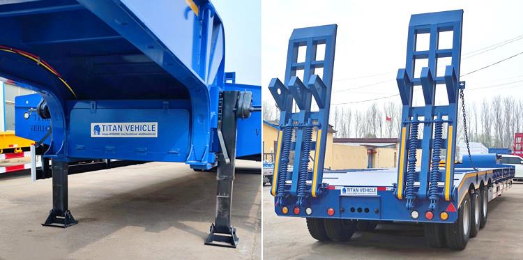 Tri Axle 60 Ton Lowbed Trailer Truck for Sale