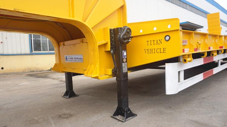 4 Axle 100 Ton Low Bed Trailer for Sale with Hydraulic Ramp