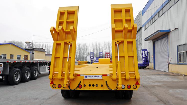 4 Axle 100 Ton Low Bed Trailer for Sale with Hydraulic Ramp