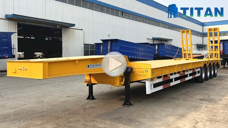 80 Ton 4 Axle Lowbed Trailer Truck for Sale in Nigeria