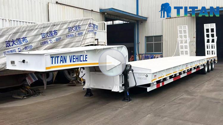 3 Axle Semi Low Loader Trailer for Sale in Indonesia