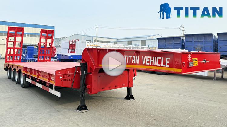 100 Ton Lowbed Trailer Truck Price - 4 Axle Lowbed for Sale in Zimbabwe