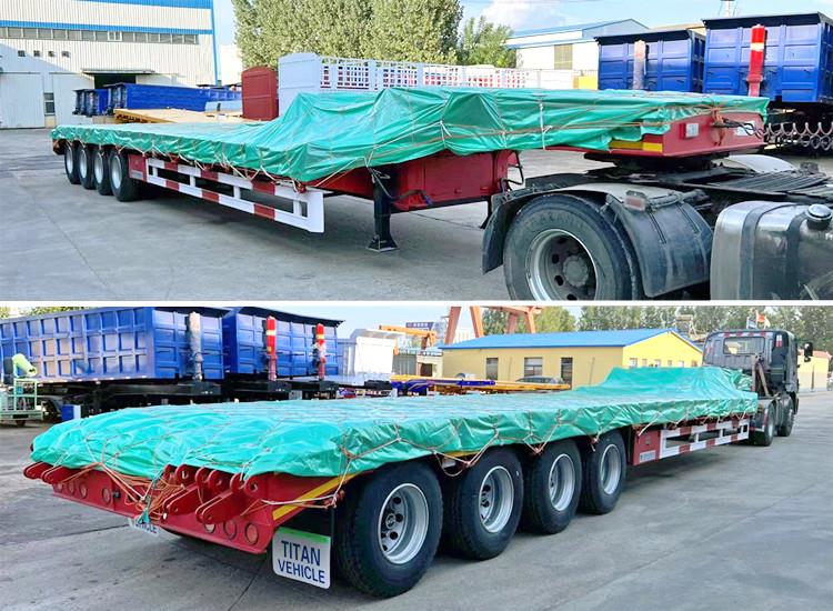 100 Ton Lowbed Trailer Truck Price - 4 Axle Lowbed for Sale in Zimbabwe