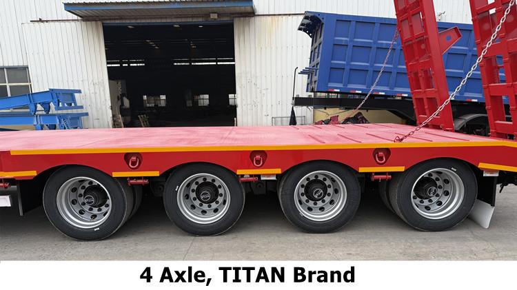 100 Ton Lowbed Trailer Truck Price - 4 Axle Lowbed for Sale in Zimbabwe