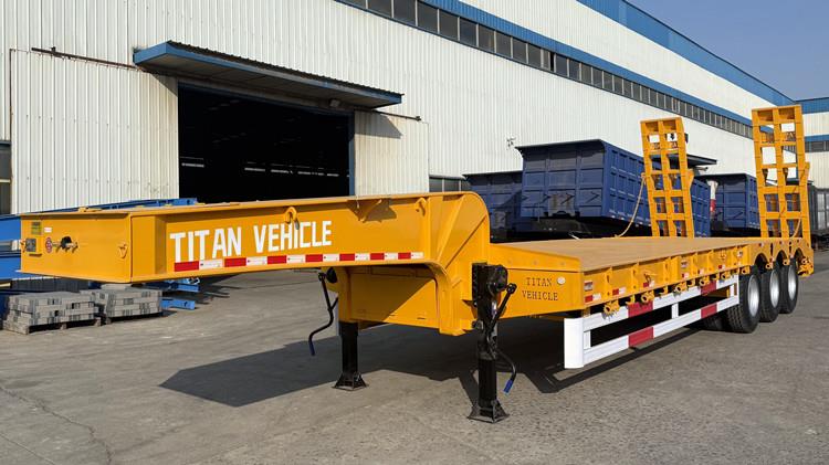3 Axle 60 Ton Low Bed Semi Trailer for Sale in Zimbabwe