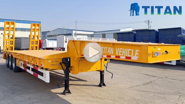 3 Axle 60 Ton Low Bed Semi Trailer for Sale in Zimbabwe