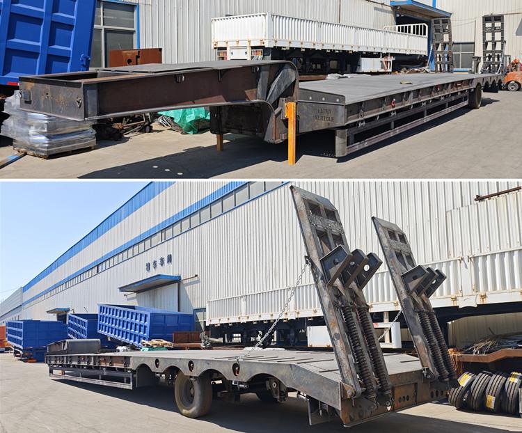 Description of 3 axle low bed trailer truck